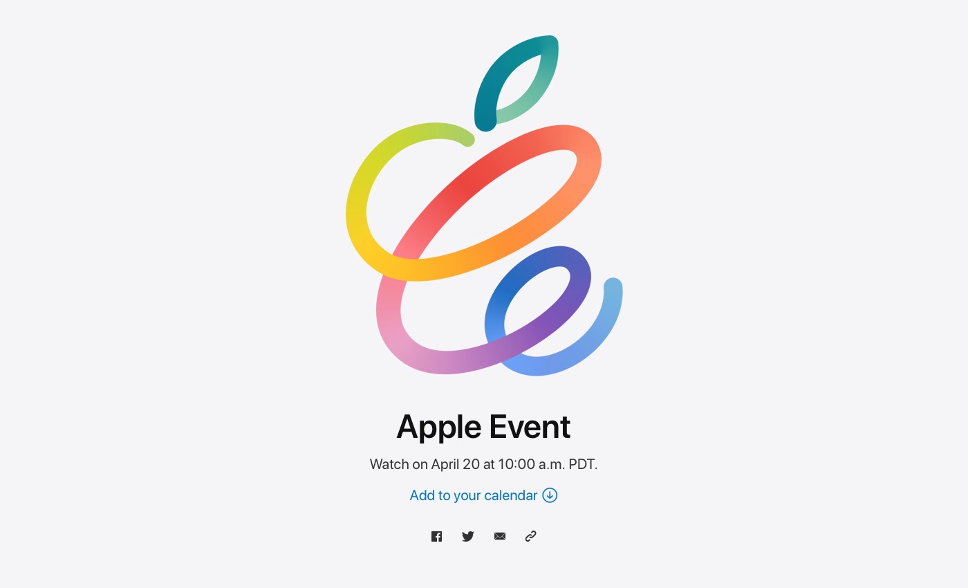 「Apple Event」、日本時間4月21日（水）午前2時より開催