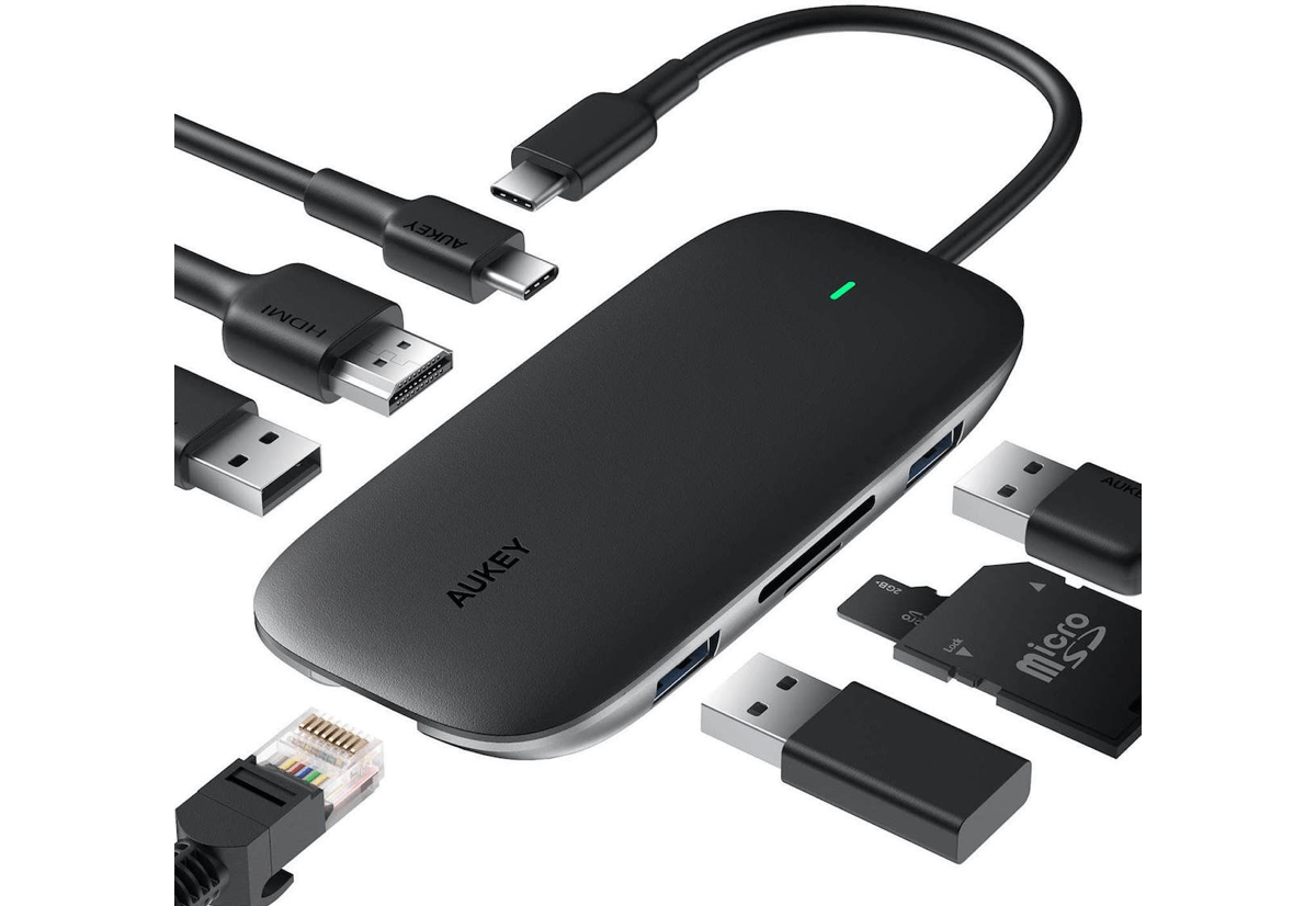 AUKEYの8-in-1 USB-Cハブが49%オフ