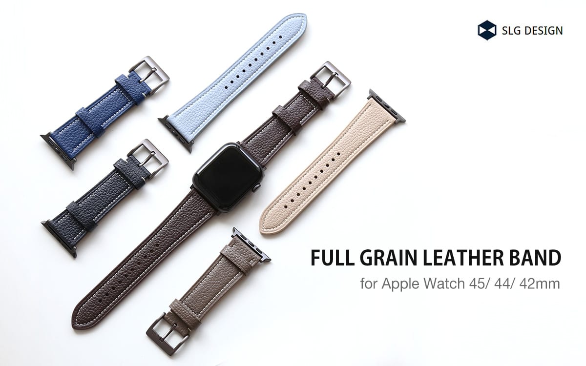 SLG Design、Apple Watch用フルグレインレザーバンド発売