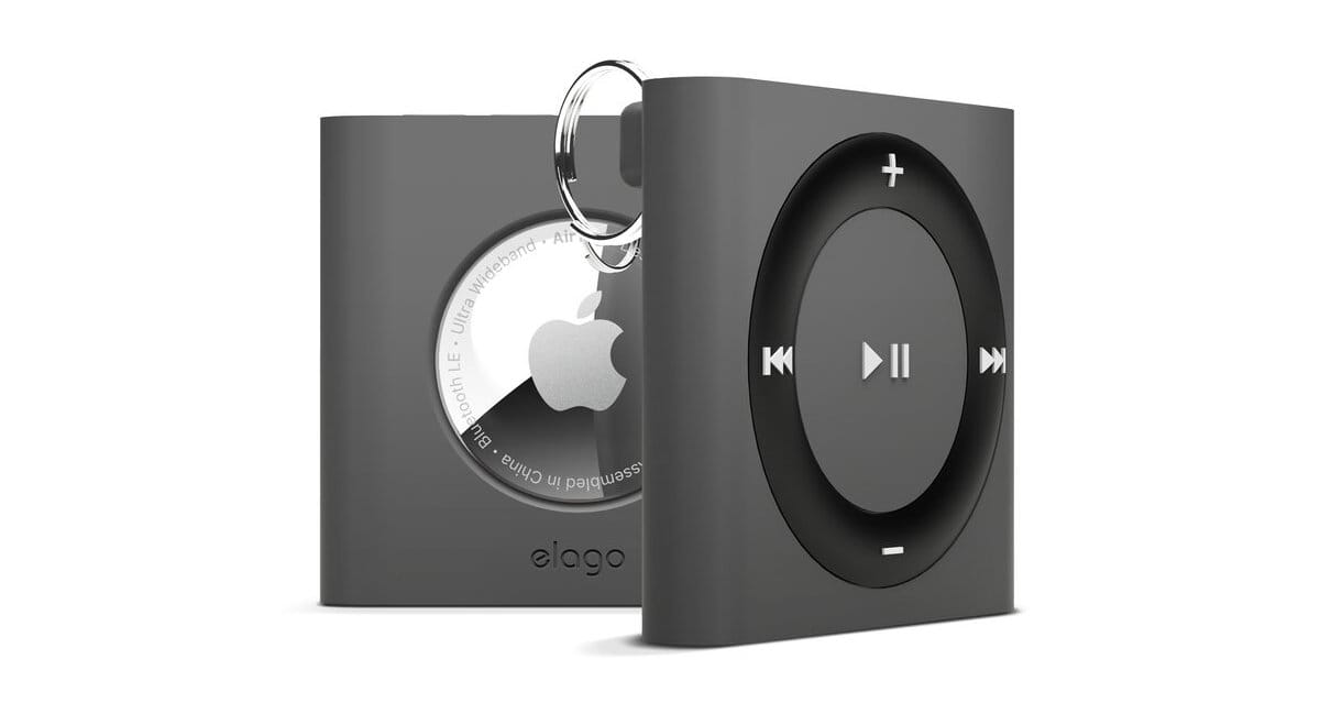 elago、iPod shuffleデザインのAirTag用ケースを発売