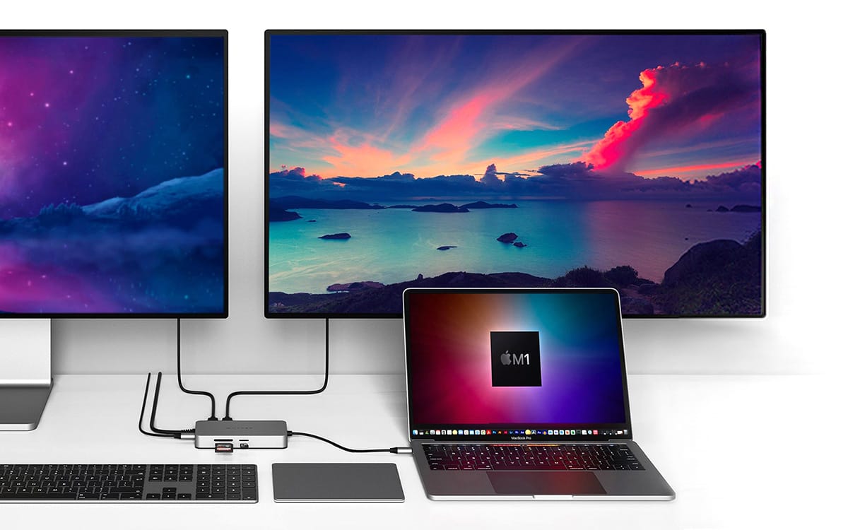 HYPER、M1 MacBook Pro/Airでデュアル4Kディスプレイ接続を実現するUSB-Cハブを発売
