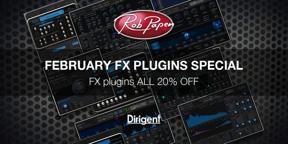 Rob Papenのエフェクトプラグインが20%オフ