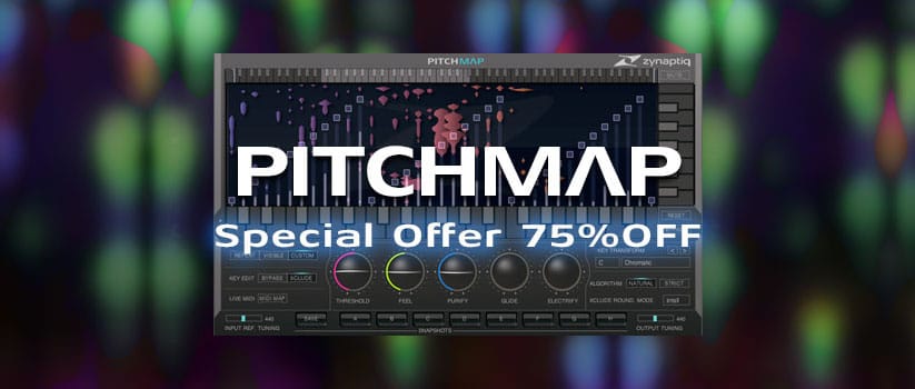 Zynaptiqのピッチコントロールプラグイン「PITCHMAP」が75%オフ