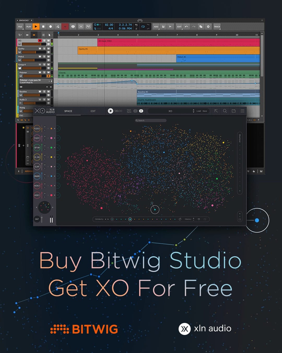 音楽制作ソフト「Bitwig Studio」購入者にビートメイクツール「XO」プレゼント