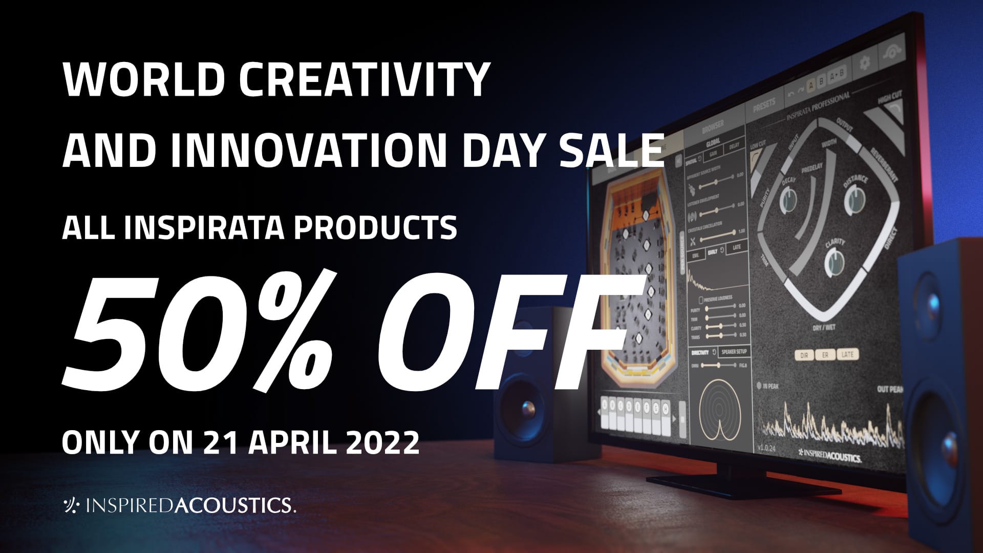 Inspired Acousticsのリバーブワークステーション「INSPIRATA」が50%オフ　4月21日（木）限り