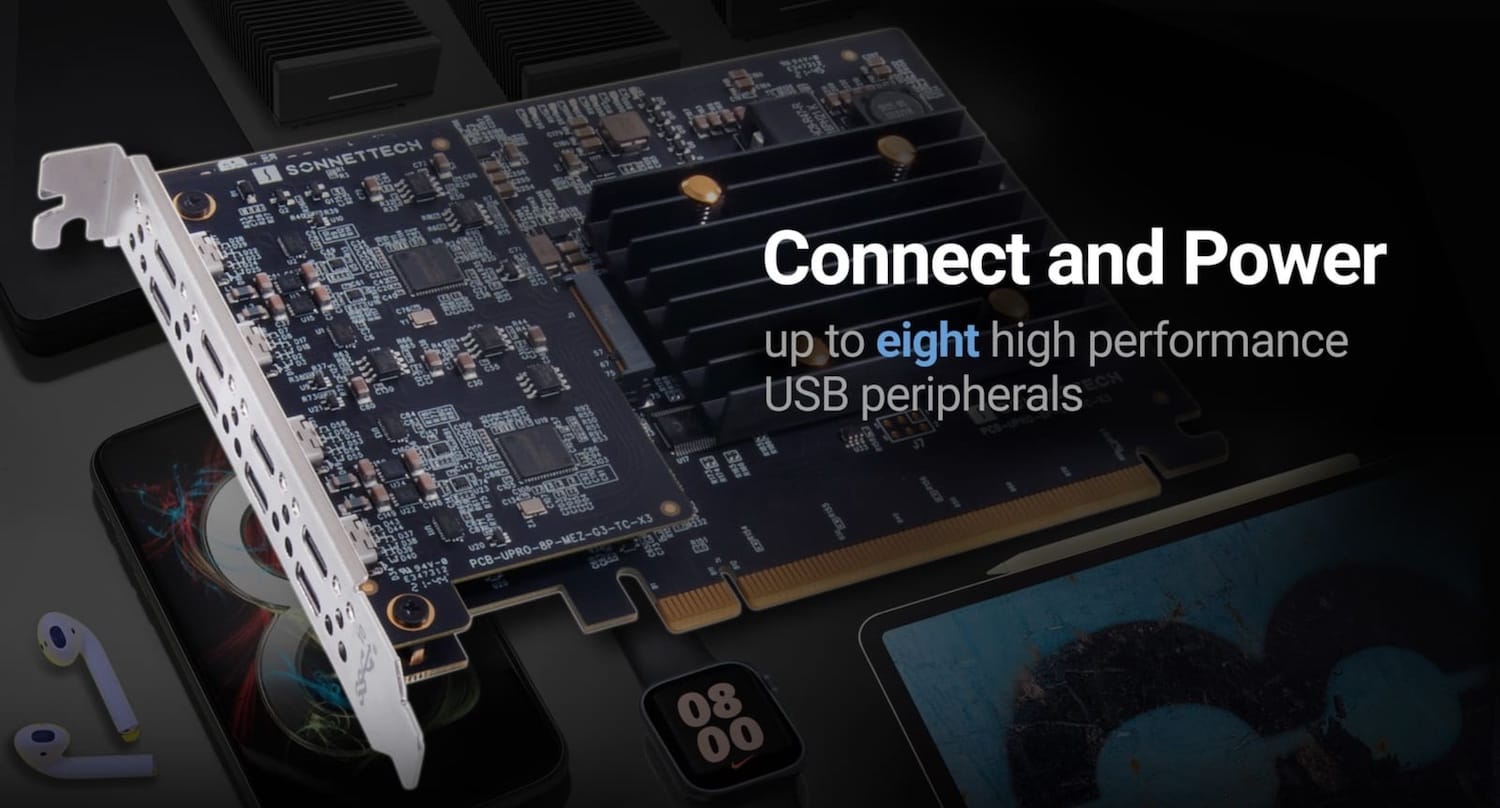 Sonnet、8ポートUSB-C PCIeカードを発売