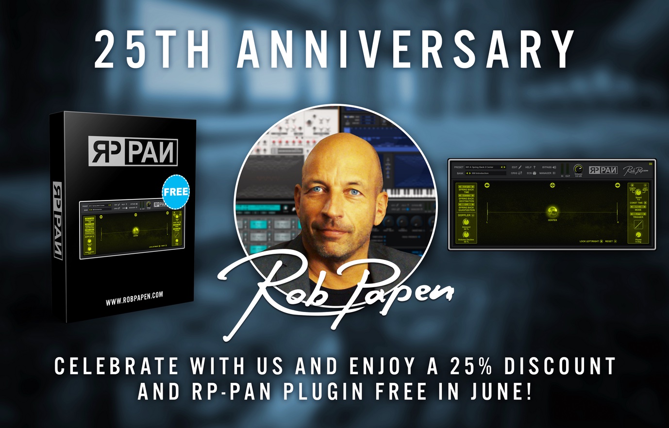 Rob Papen製品が全品25%オフ、パンニングプラグイン「RP-PAN」を無償配布