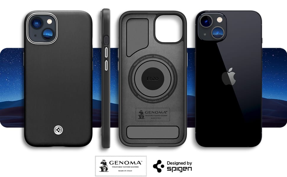 Spigen、イタリアンレザー採用のMagSafe対応iPhone 13シリーズ用耐衝撃ケース発売