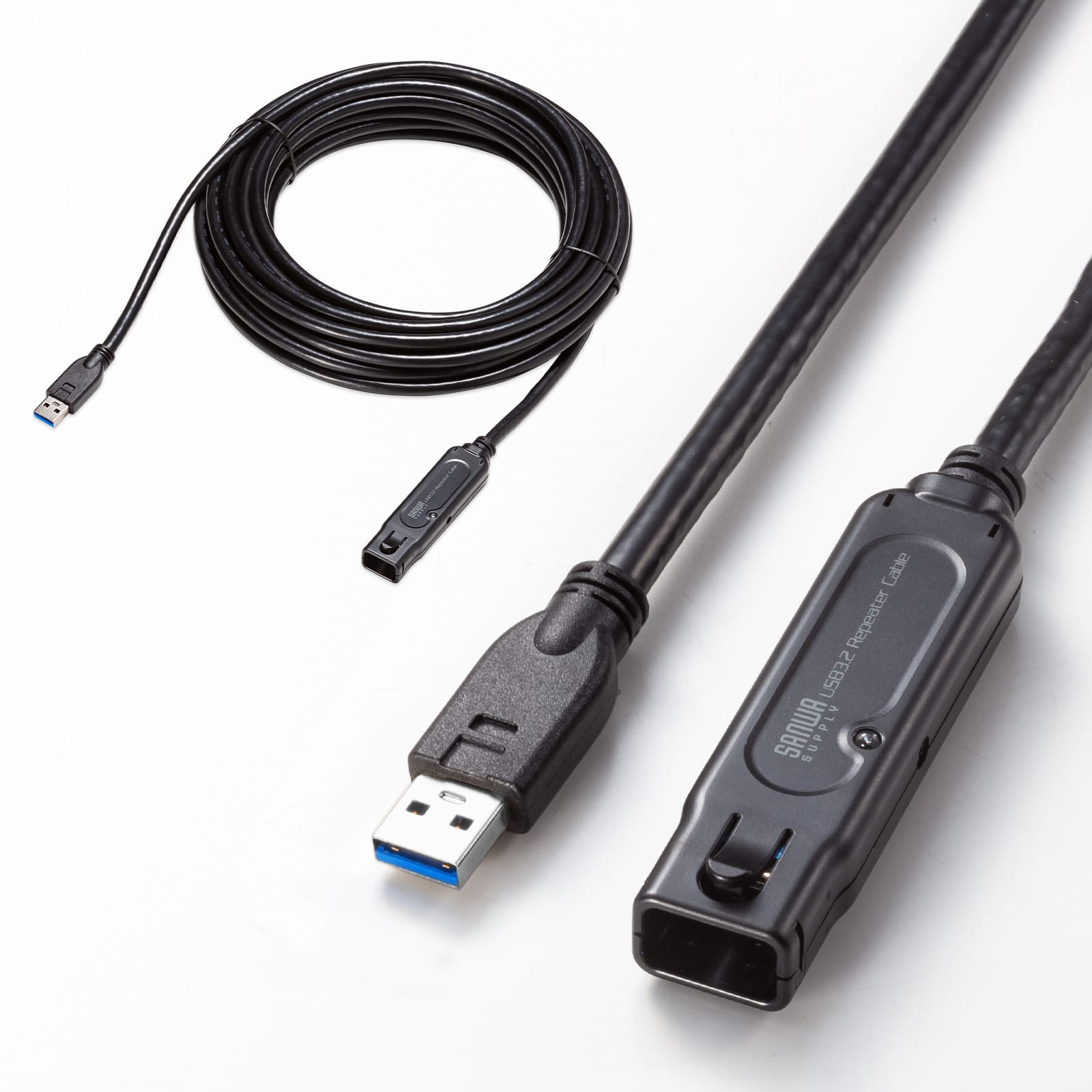 サンワサプライ、USB 3.2を最大15m延長できるアクティブリピーターケーブルを発売