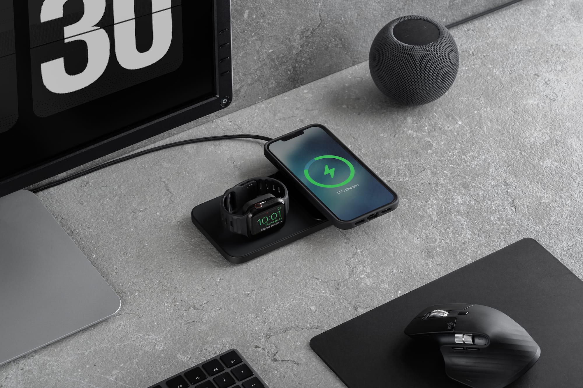 iPhone/AirPods/Apple Watchを充電できるMagSafe対応2-in-1ワイヤレス充電器「NOMAD Base One Max」