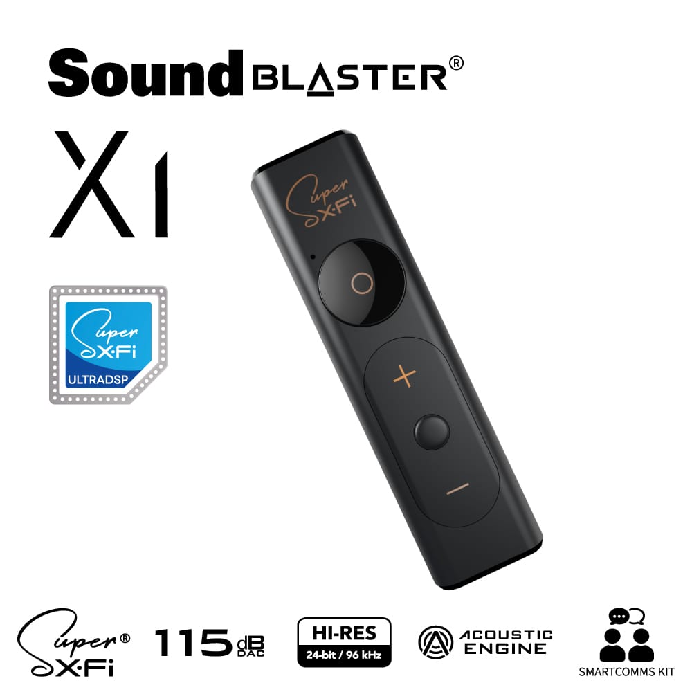 クリエイティブ、Mac/PCやPS5/Nintendo Switchで高音質ヘッドフォンが楽しめるUSB DACヘッドフォンアンプ「Sound Blaster X1」発売