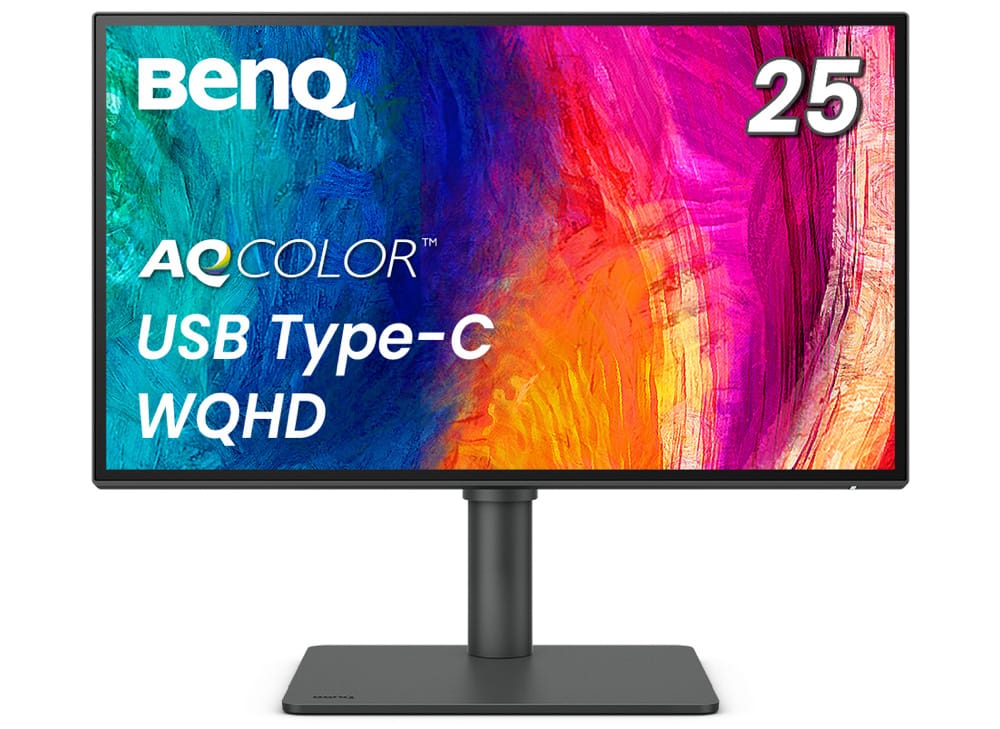 BenQ、sRGB/Rec.709カバー率100%のデザイナー向け25インチWQHDモニターを発売