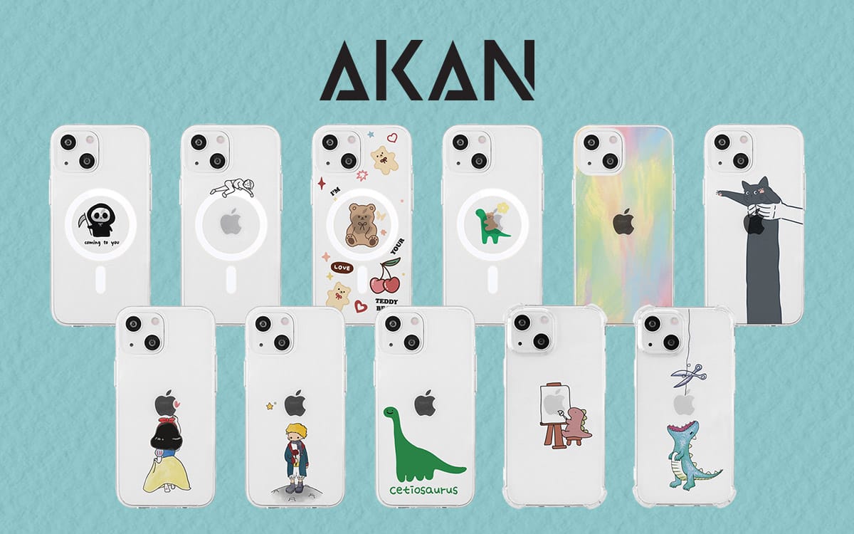 AKAN、イラストをプリントしたiPhone 14シリーズ用クリアケース発売