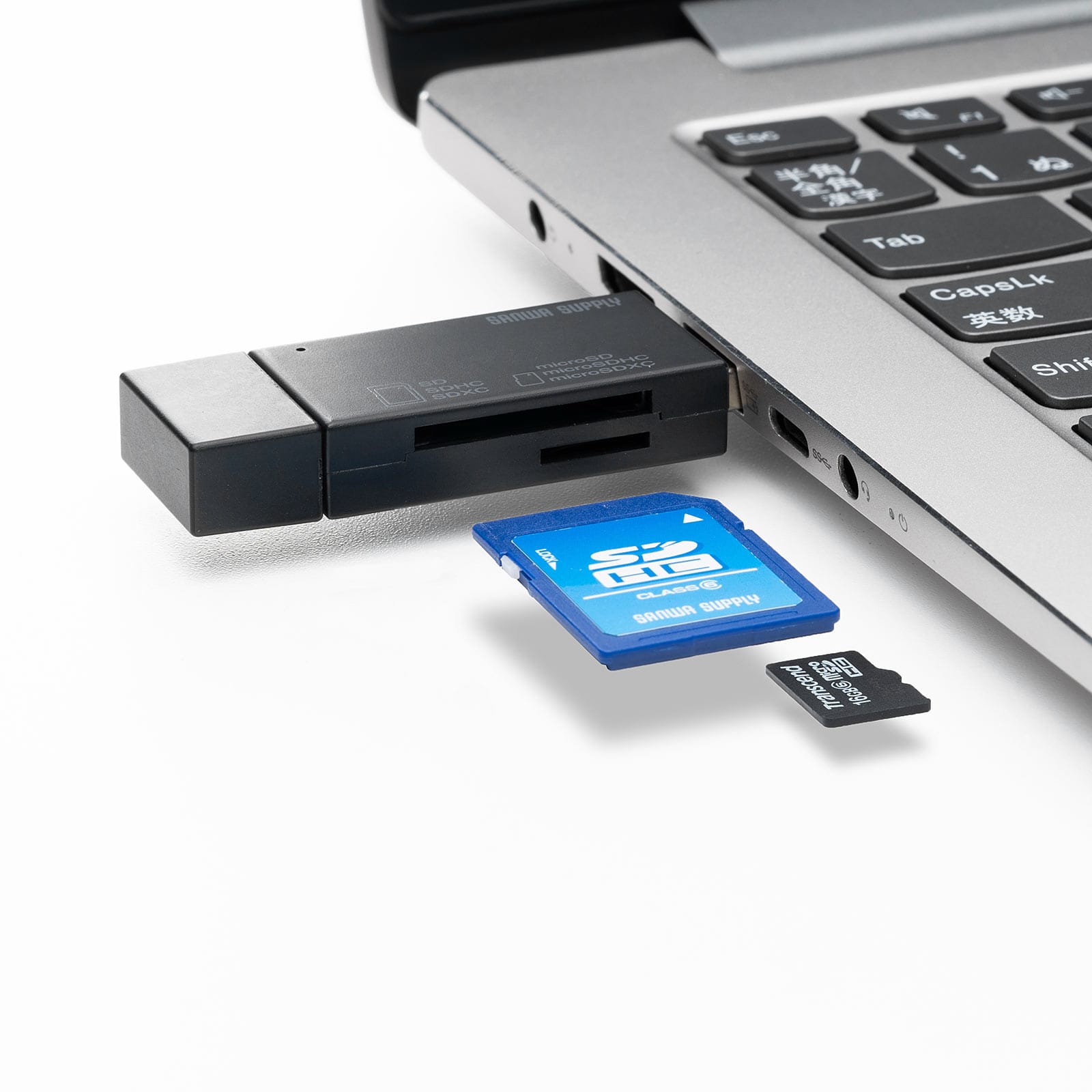 USB-A＆USB-Cコネクタ搭載のSD/microSDカードリーダー