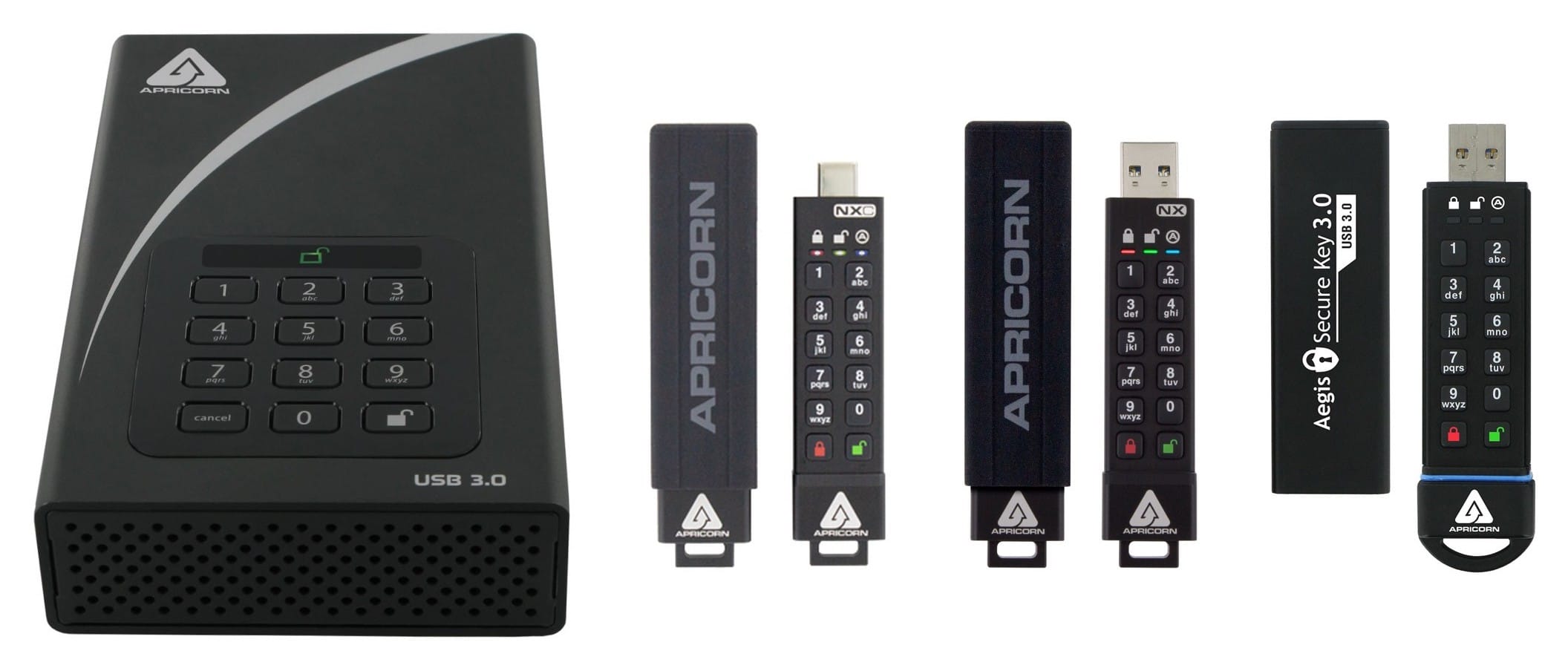 アスク、Apricornのハードウェア暗号化USBドライブの大容量モデル発売