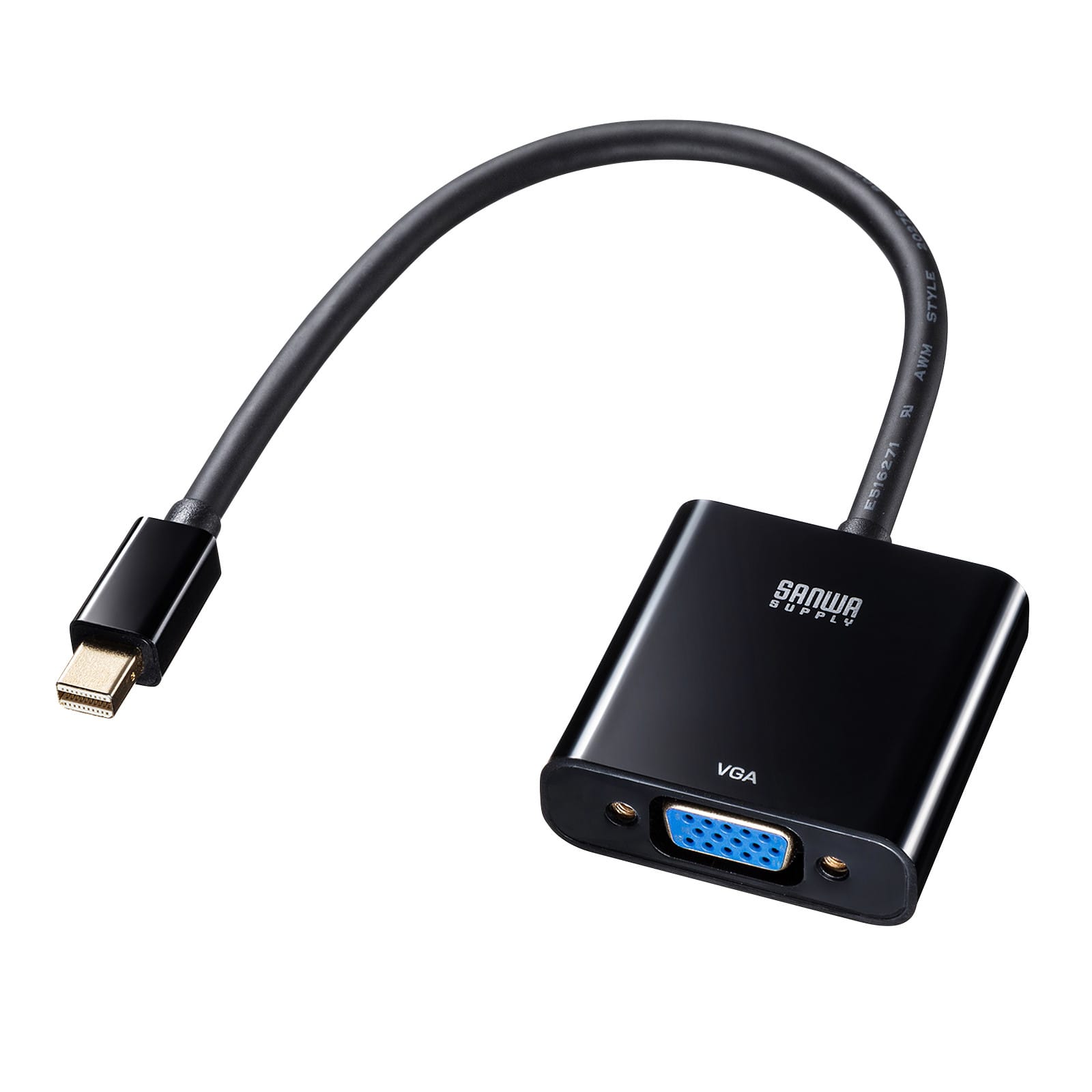 サンワサプライ、Mini DisplayPort – VGA変換アダプタを発売