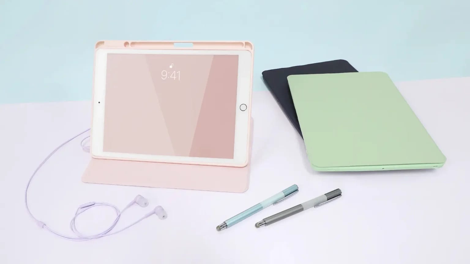 オウルテック、ニュアンスカラーのiPad用ケース/タッチペン/イヤフォンを発売
