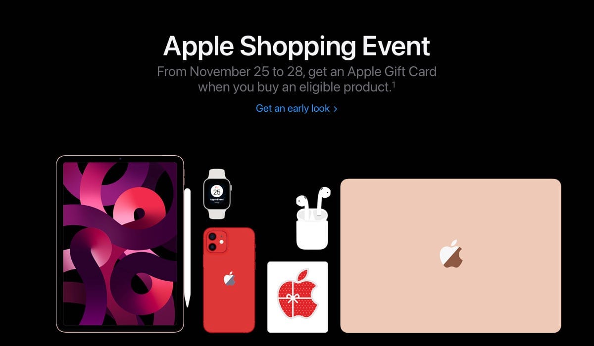 Apple、ブラックフライデー＆サイバーマンデーのショッピングイベント開催