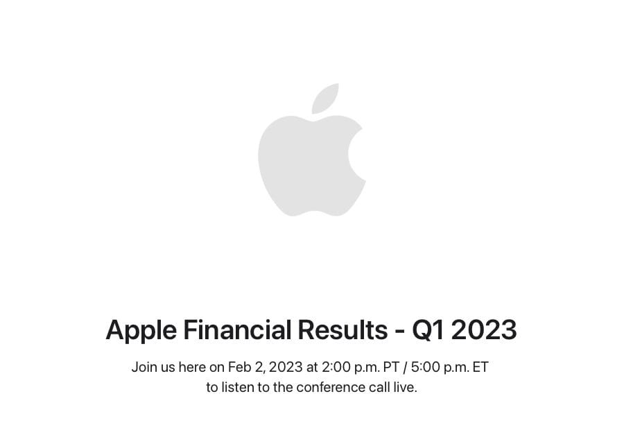 Apple、第1四半期決算を日本時間2月3日（金）に発表
