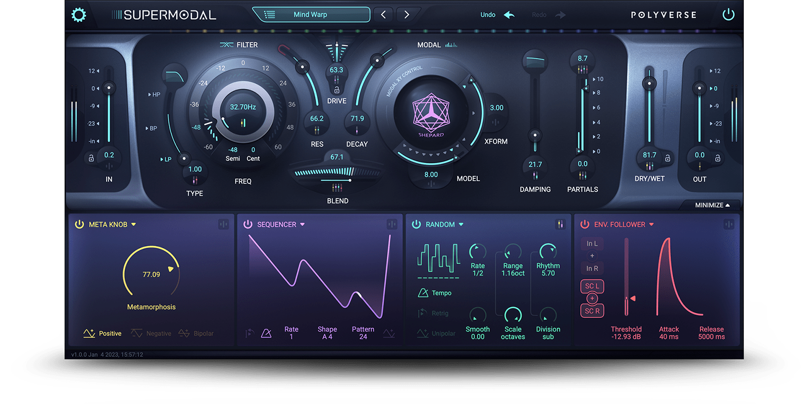 Polyverse、初のフィルタープラグイン「SUPERMODAL」をリリース