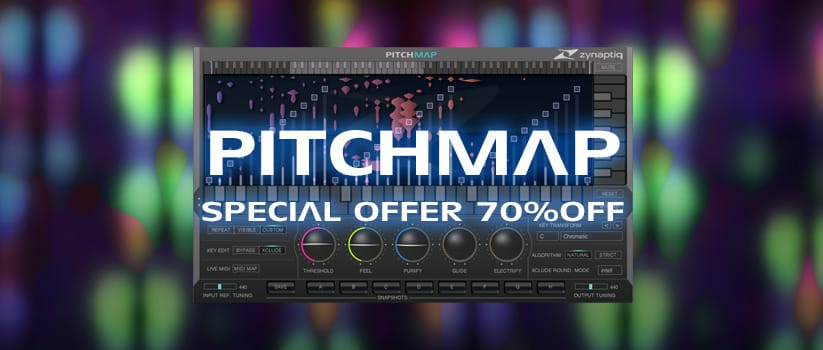 Zynaptiqのピッチコントロールプラグイン「PITCHMAP」が70%オフ