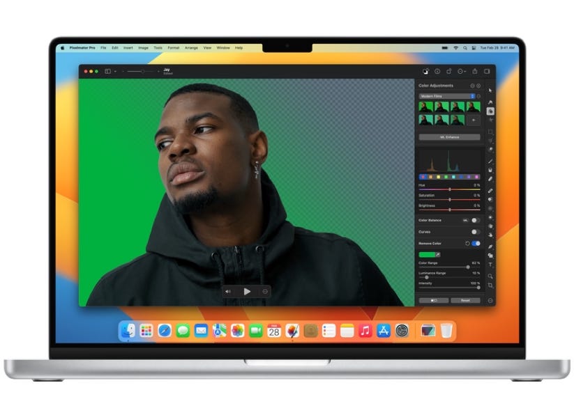 「Pixelmator Pro」、グリーンスクリーン除去ツールを搭載、サイドカーファイルをサポート