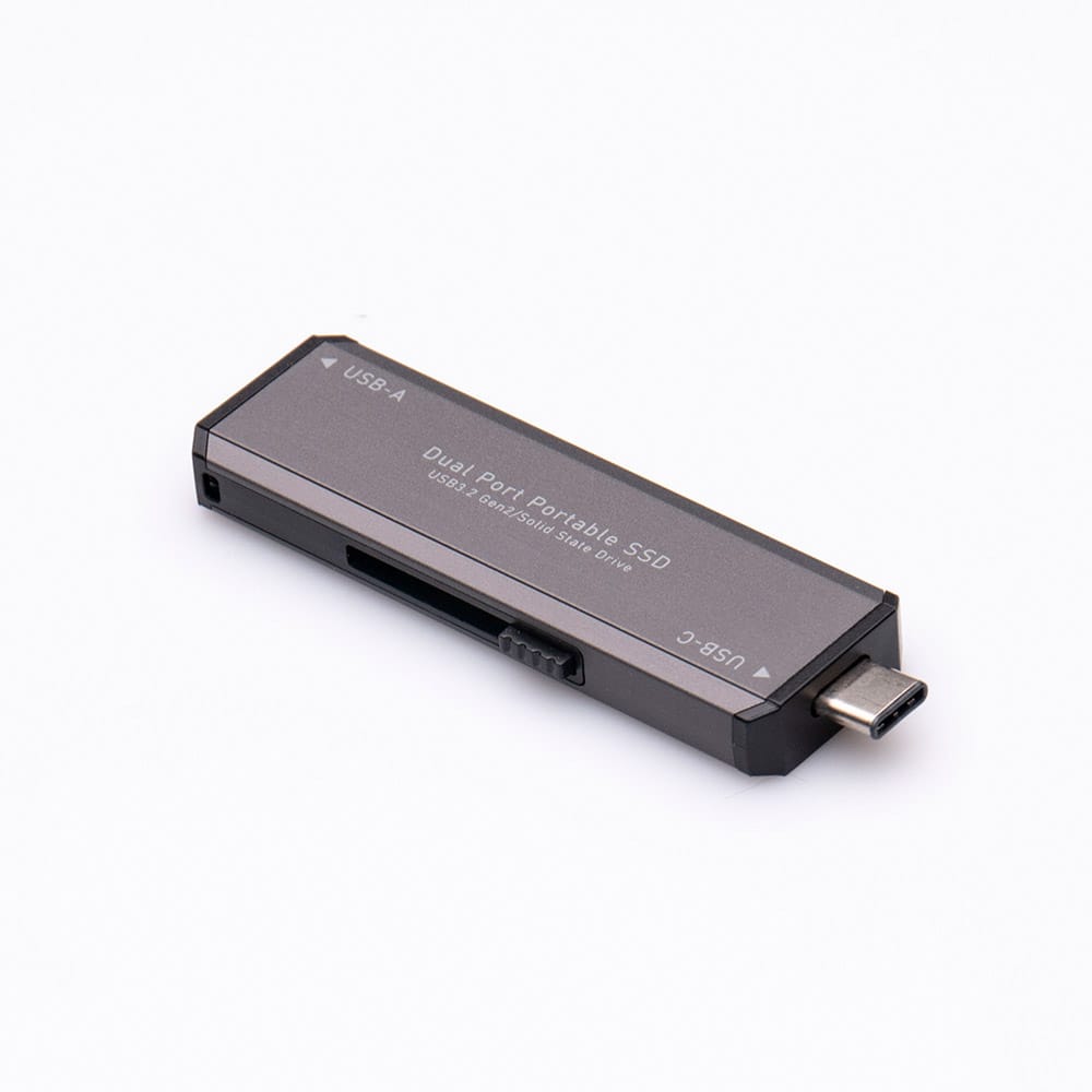 ロジテック、USB-C/A対応のスティック型ポータブルSSD発売