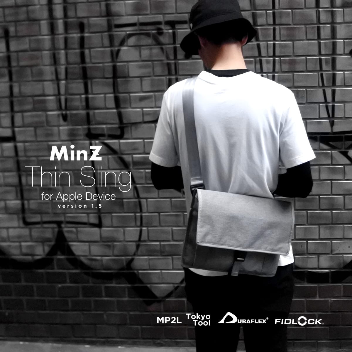14インチMacBook Proも収納できるスリムスリングバッグ「MinZ Thin Sling Ver.1.5」