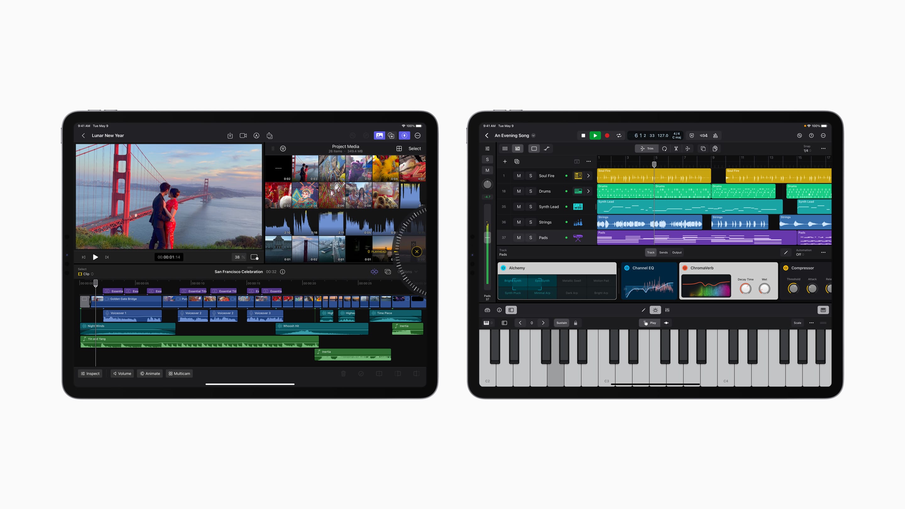 「Final Cut Pro」「Logic Pro」のiPad版リリース