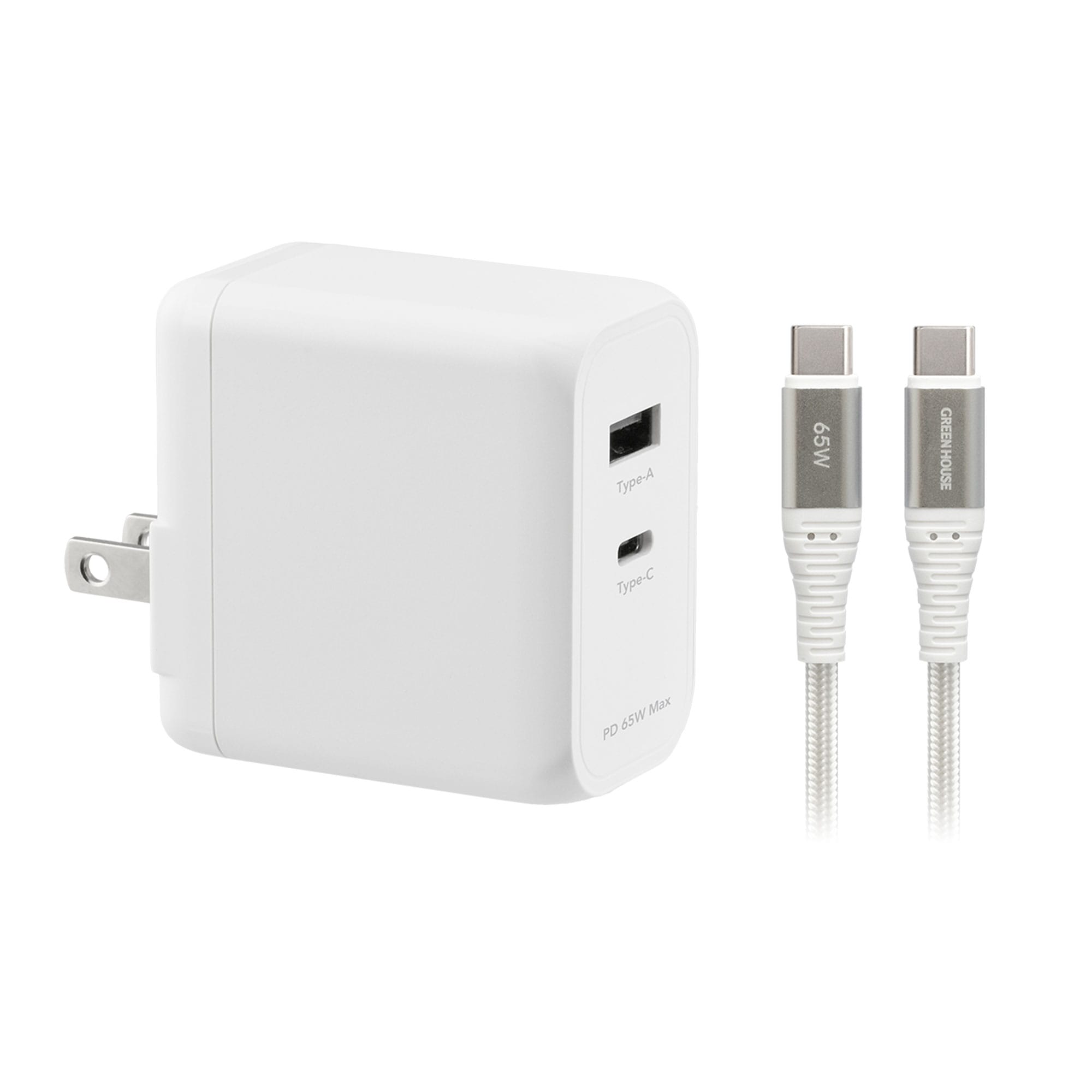 グリーンハウス、USB-C＆USB-A搭載の2ポートUSB充電器の新色ホワイト発売