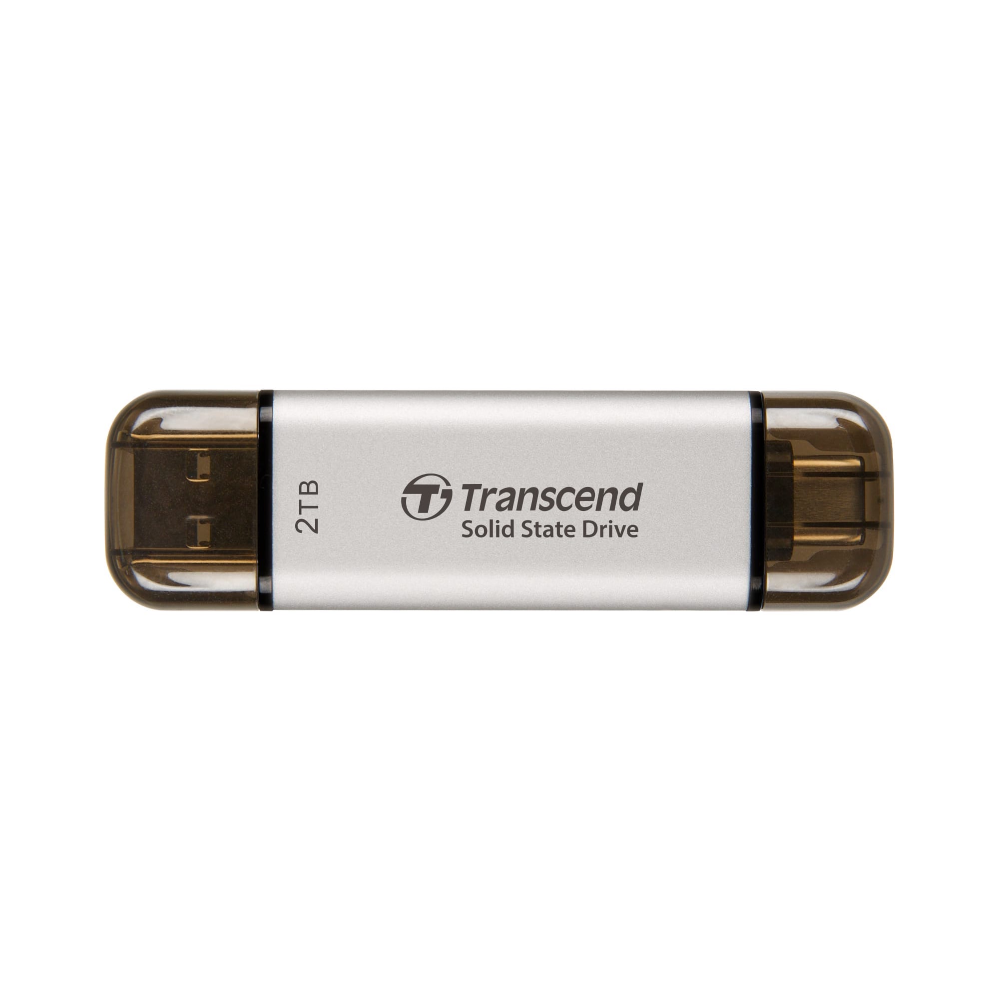 Transcend、USB-C＆USB-A搭載ポータブルSSDに新色シルバー追加