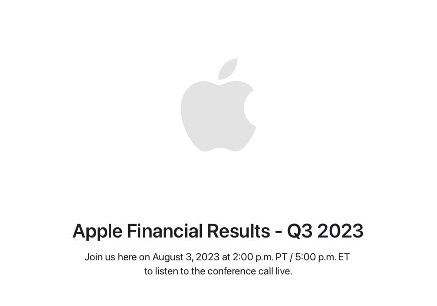 Apple、第3四半期業績を日本時間8月9日（金）に発表