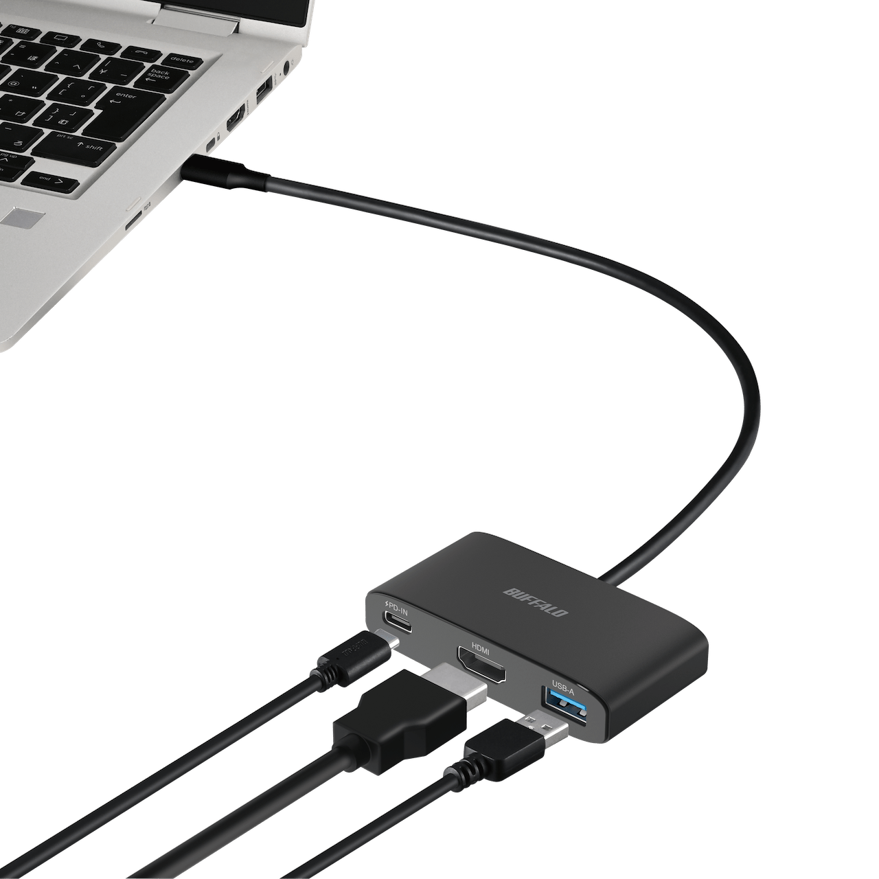 バッファロー、3-in-1 USB-Cハブを発売