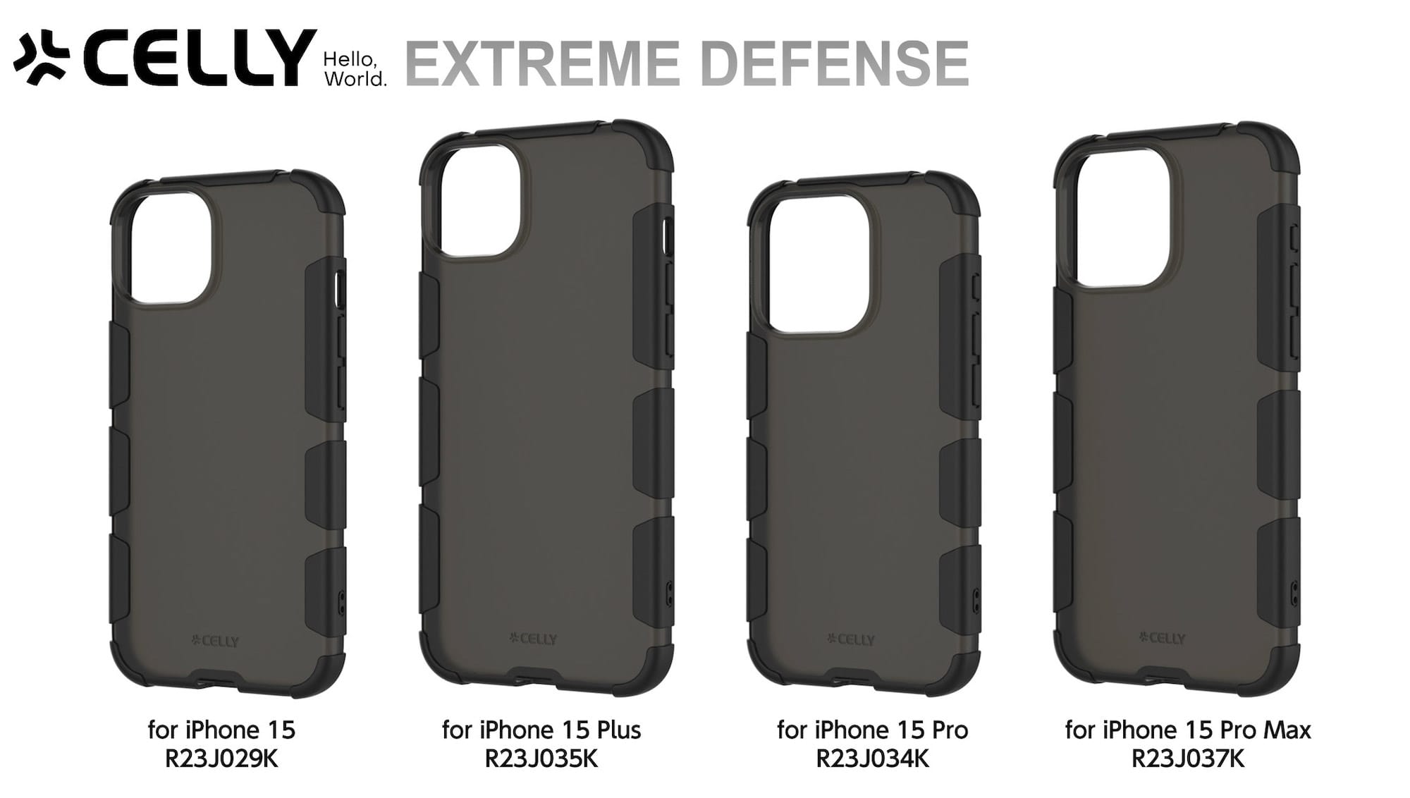 celly、iPhone 15シリーズ対応の耐衝撃ケース「EXTREME DEFENSE」発売