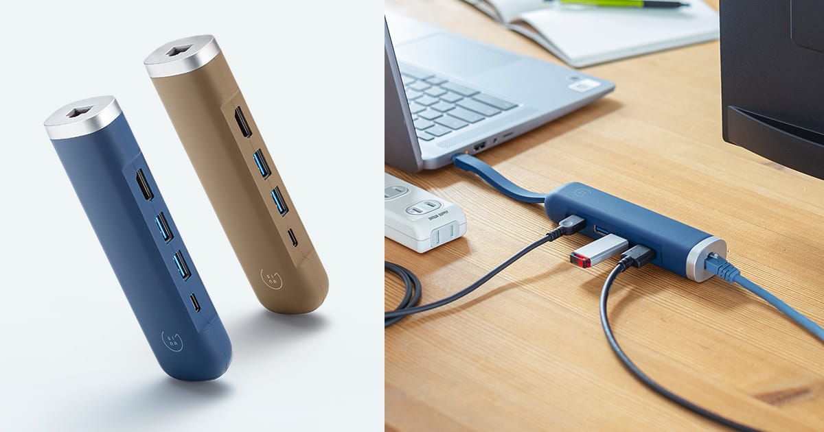 サンワサプライ、シリコン採用の5-in-1 USB-Cドックを発売