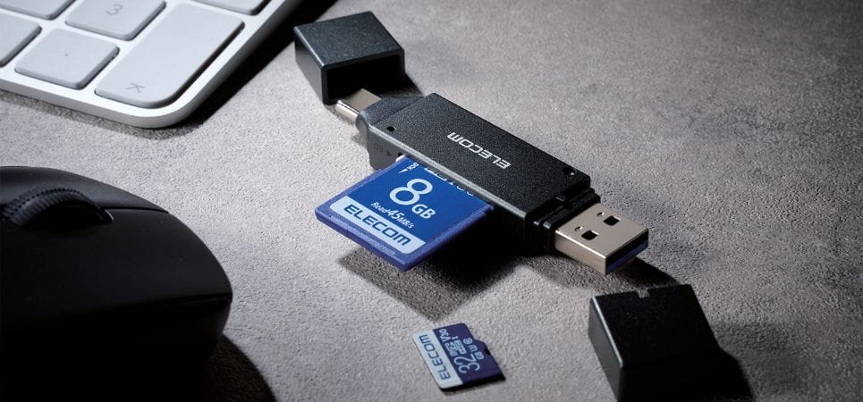 エレコム、USB-C＆USB-A対応のSD/microSDカードリーダーを発売