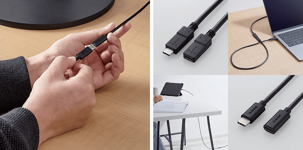エレコム、USB-C延長ケーブル2タイプを発売