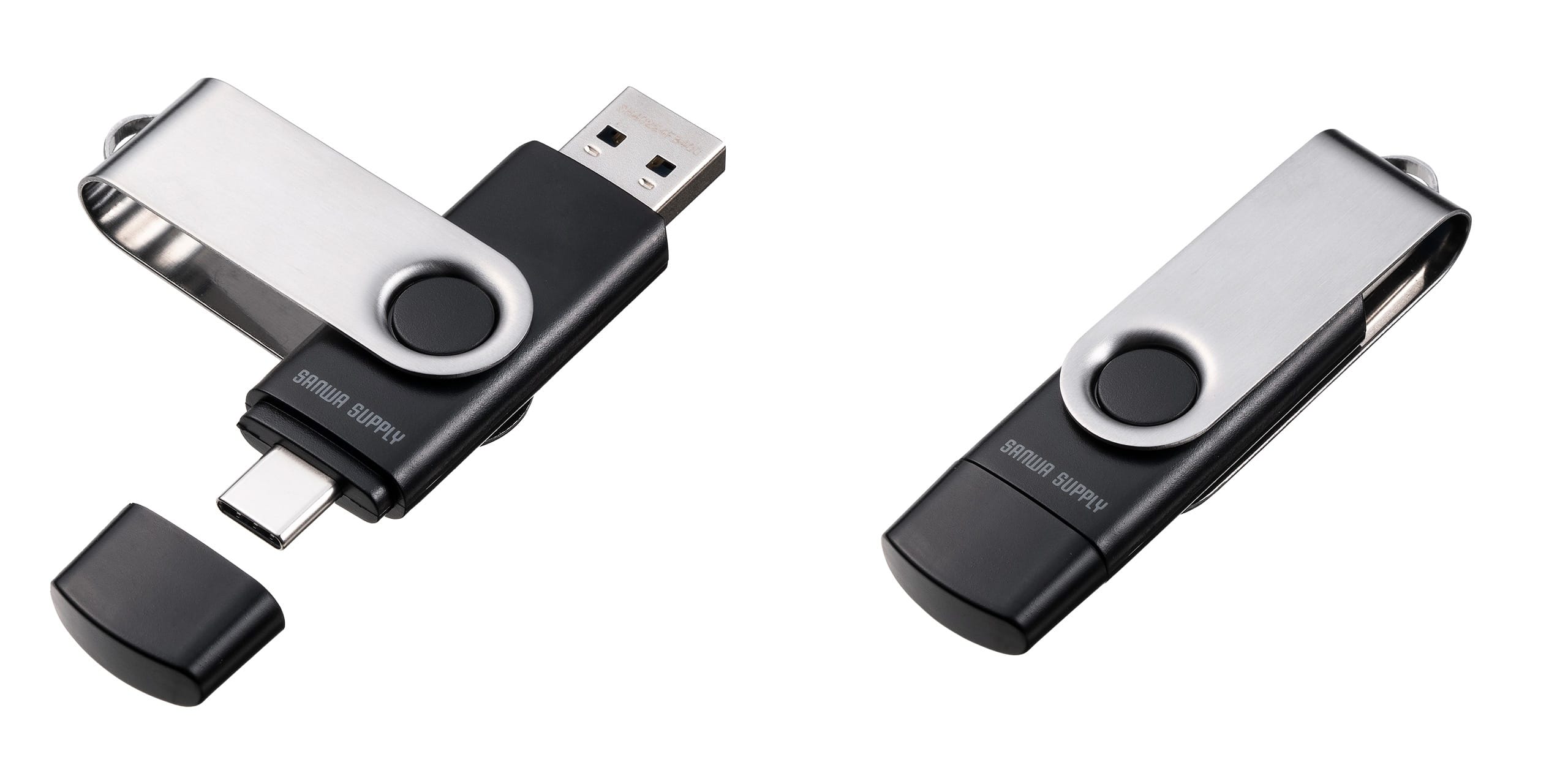 サンワサプライ、USB-C＆USB-Aコネクタ搭載USBメモリを発売