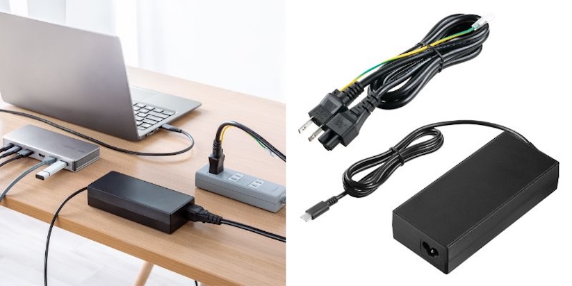 サンワサプライ、USB-Cドック向けの100W USB-C充電器を発売