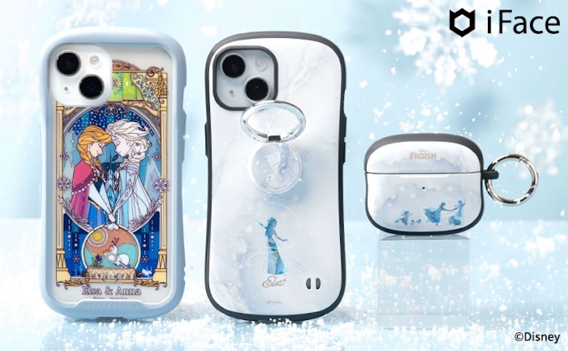 iFace、「アナと雪の女王」のiPhone/AirPods用ケースとスマホリングを発売