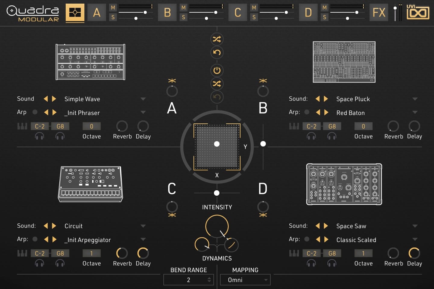 UVI、モジュラーシンセサウンドをブレンドするマルチ音源「Quadra: Modular」を発売