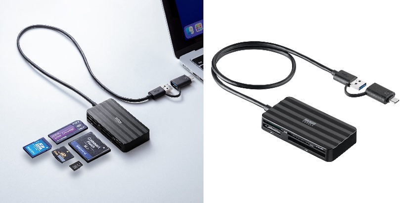 サンワサプライ、USB-C/A対応5-in-1マルチカードリーダーを発売