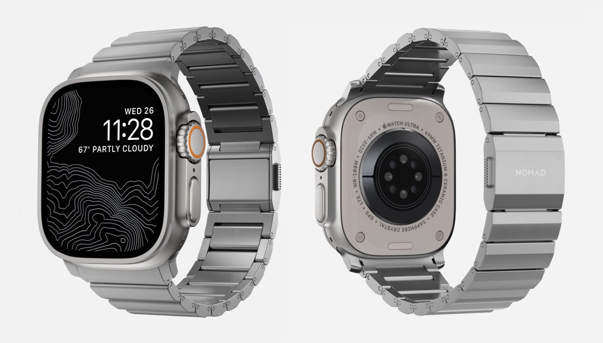 NOMAD、グレード5チタン採用のApple Watch用メタルリンクブレスレット発売