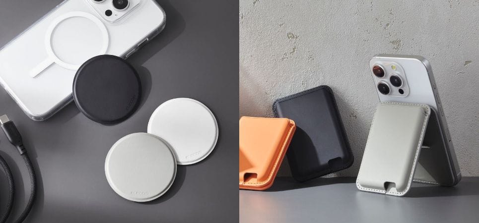 エレコム、MagSafe対応のマグネットパッドとカードウォレットスタンドを発売
