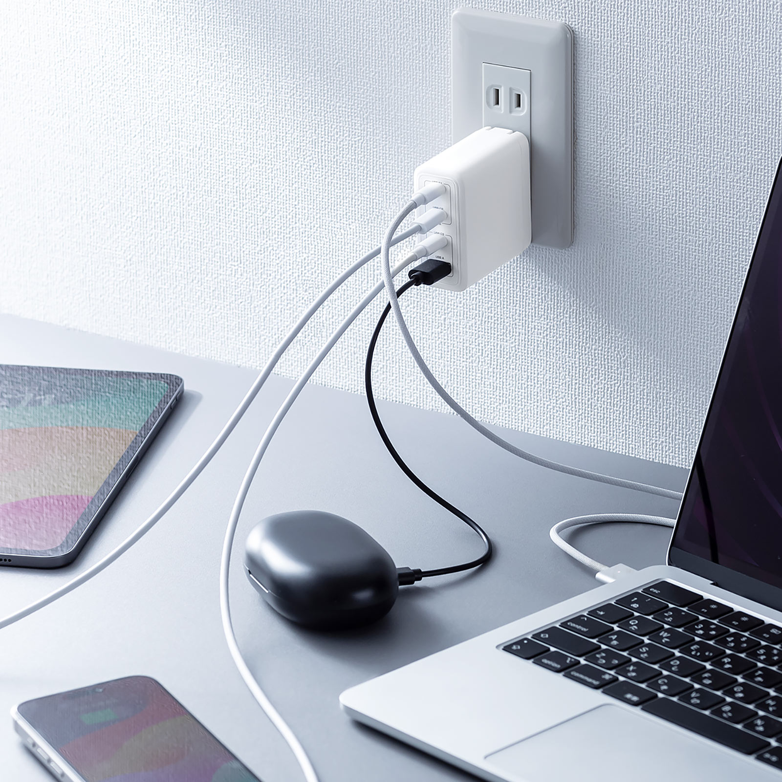 サンワサプライ、100W対応4ポートUSB充電器を発売