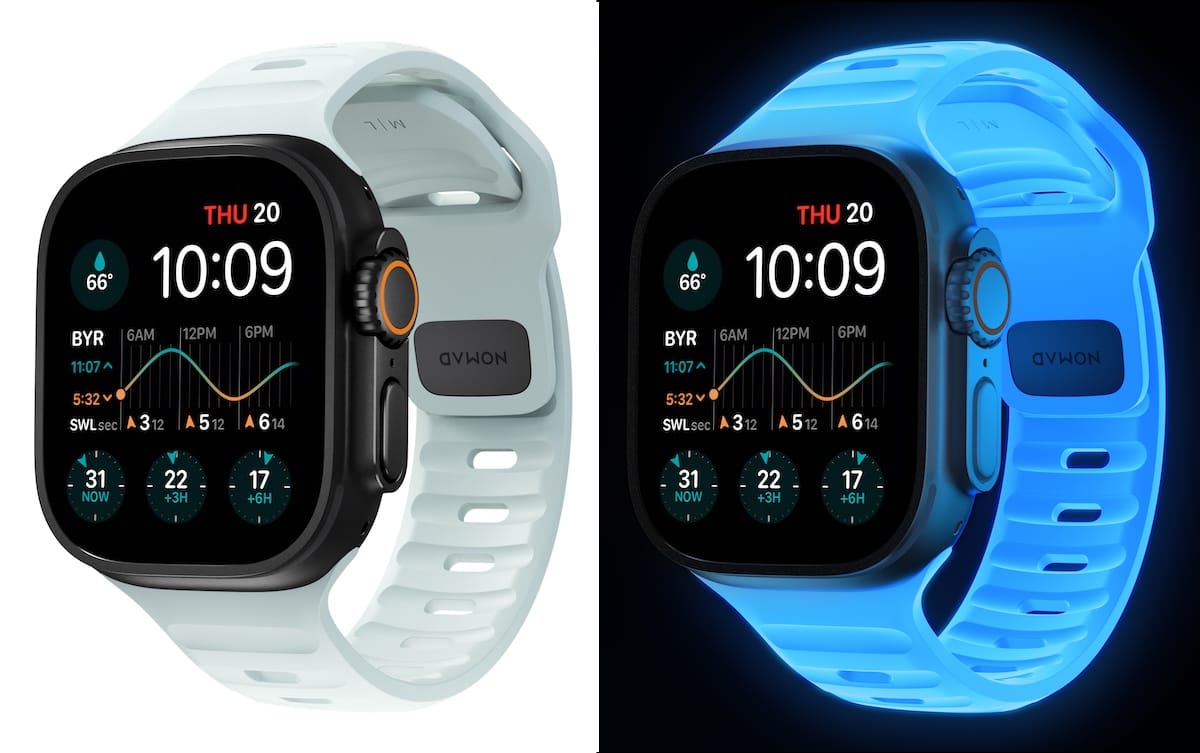 NOMADのApple Watch用スポーツバンド「Sports Band」に蓄光ブルーが登場