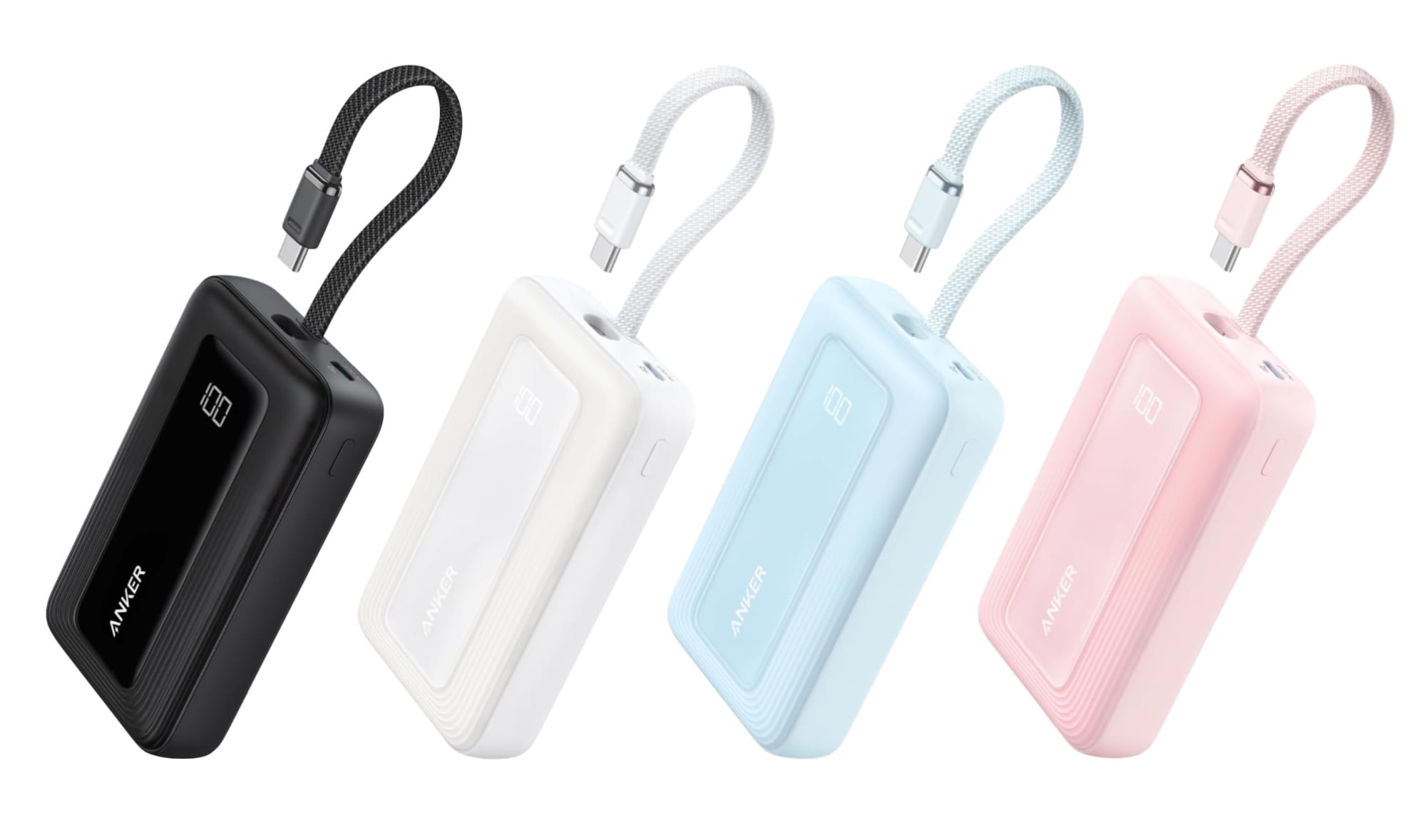 Anker、USB-Cケーブル一体型モバイルバッテリーを発売