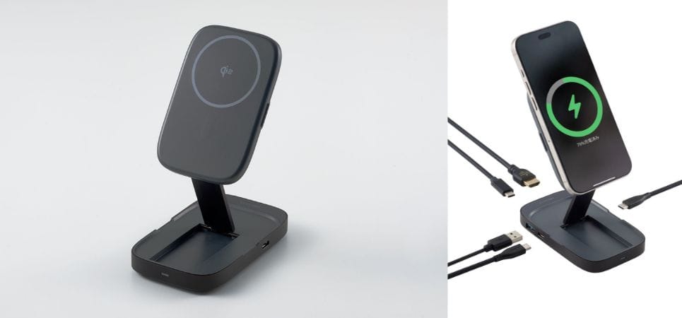 エレコム、Qi2充電スタンド搭載の5-in-1 USB-Cドックを発売