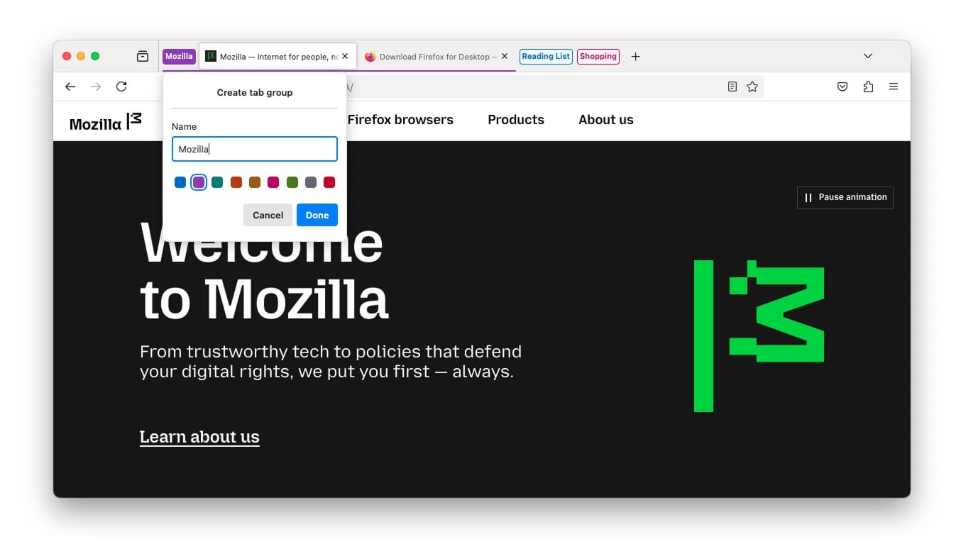 「Firefox 137.0」にタブグループ機能追加、アドレスバーが刷新