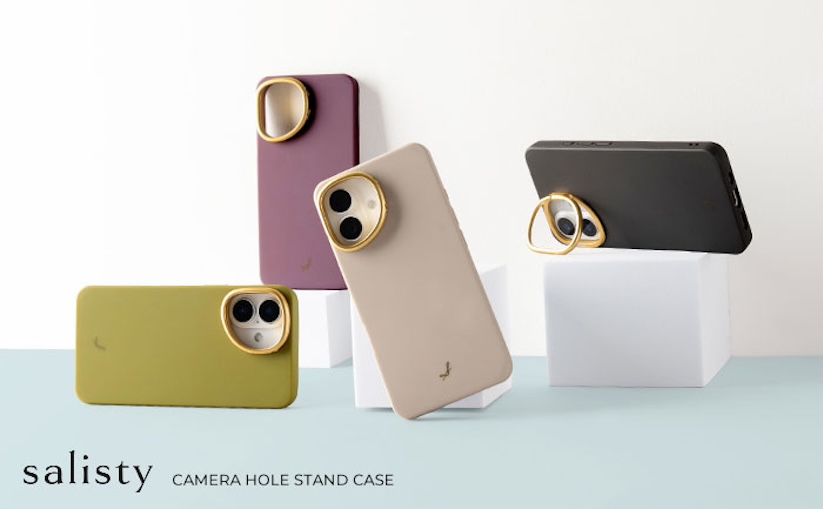 salisty、カメラホールがスタンドになるiPhone 16/15/14/13用ケースを発売
